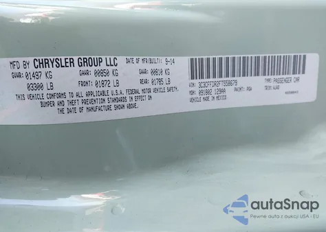 2015 Fiat 500C Pop z USA, uszkodzony, nr VIN 3C3CFFDR2FT558679